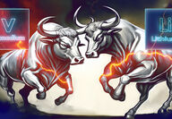 Rendering of two bulls fighting, representing periodic elements.