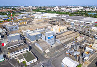 An aerial photo of Solvay’s La Rochelle rare earths hub in France.
